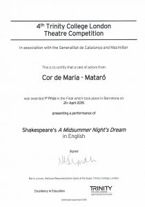 diploma Trinity 2014-2015