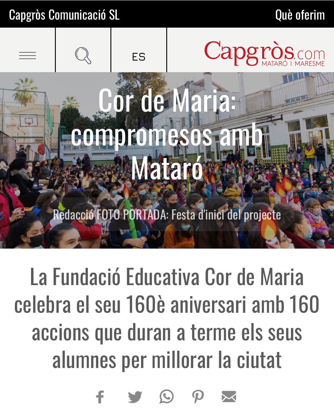Cor de Maria: compromesos amb Mataró